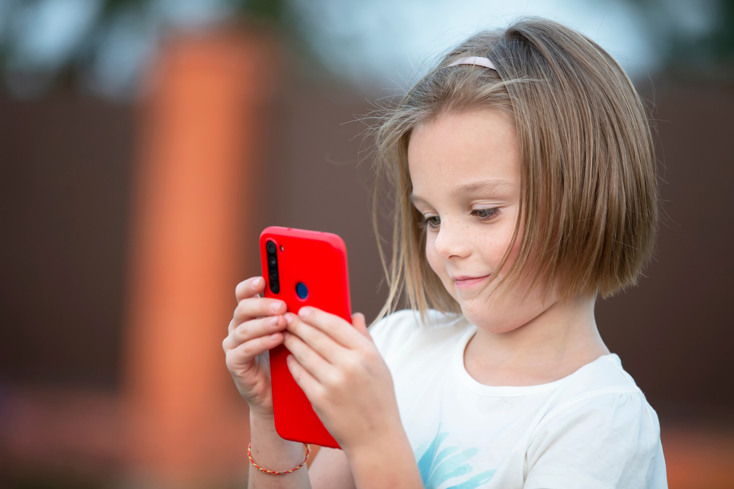 Child with a Smartphone. 